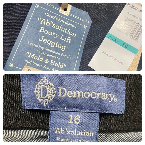 Democracy Ab Booty Lift Jegging Core Essential Stretch - Picture 5 of 14